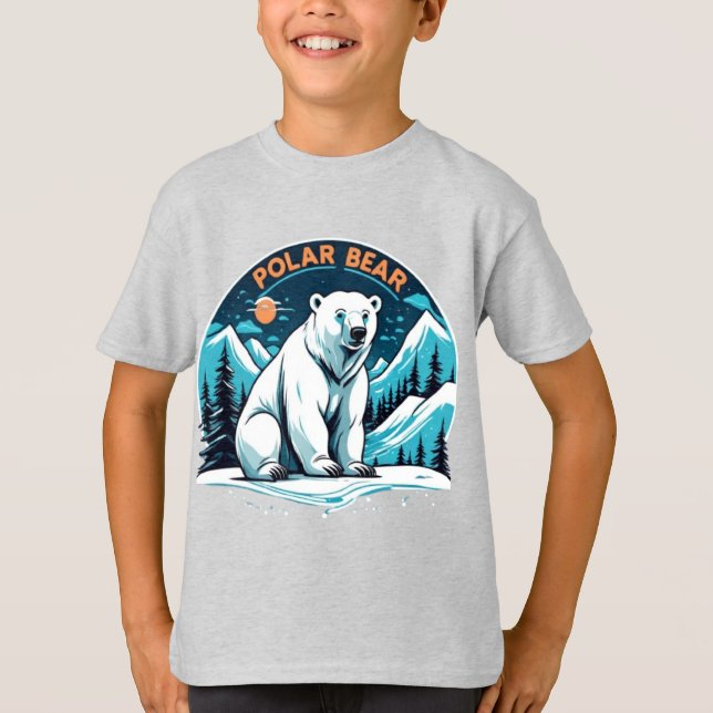 Camiseta Camisa-T do urso polar (Frente)