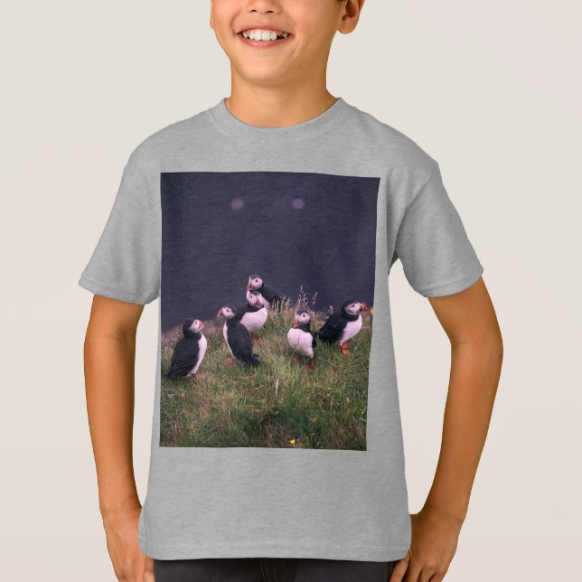 Camiseta Camisa-T dos Puffins-Atlântico (Frente)