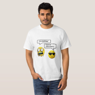 Camiseta Camisa-T Emoji de Homens Engraçados