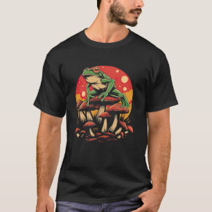 Camiseta Camisa-T Engraçada de sapo e Cogumelo