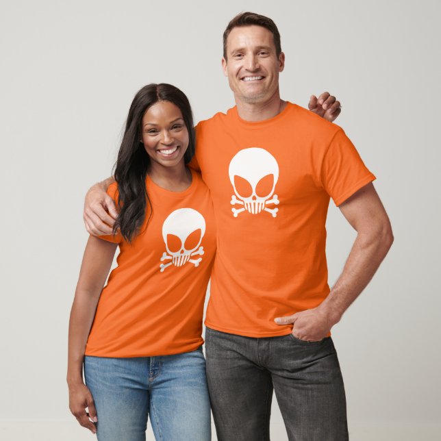 Camiseta Camisa-T Escura Alienígena Branca (Unissex)