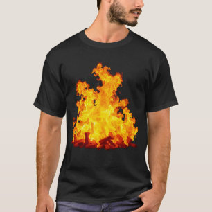 Camiseta Camisa-T Escura de Incêndio