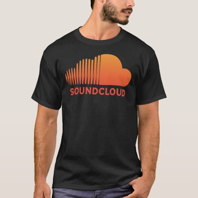 Camiseta Camisa-T essencial para música em nuvem sonora (Frente)