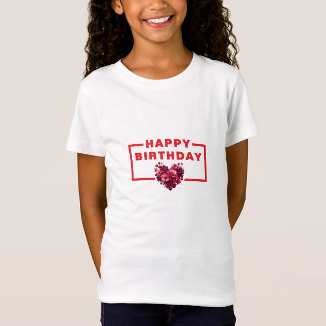 Camiseta Camisa-T exclusiva de Design FELIZ de ANIVERSÁRIO  (Frente)