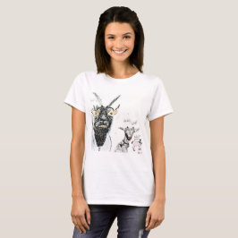 Camiseta Camisa-T feminina - Caprinos, Engraçados