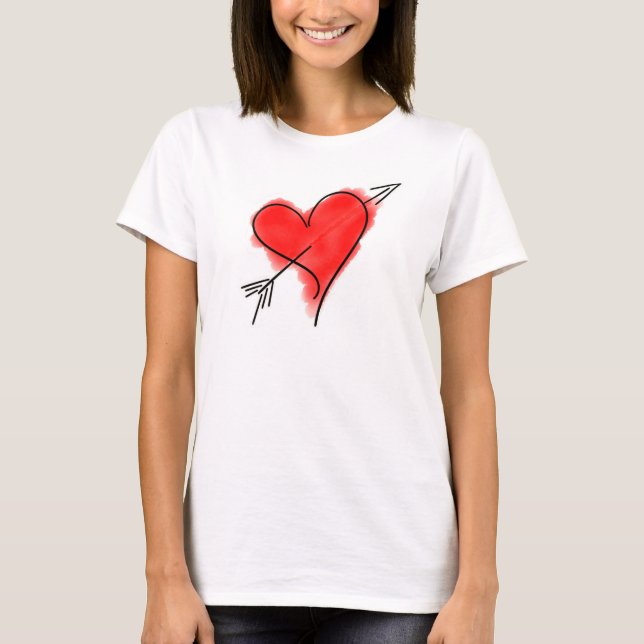 Camiseta Camisa-T feminina de CUPID (Frente)