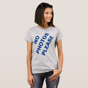 Camiseta Camisa-T feminina do Diagonal "No Photos Please"