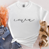Camisa-T feminina do estado de Iowa