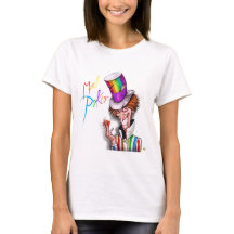 Camisa-T feminina do Orgulho Poker MAD Pazzo