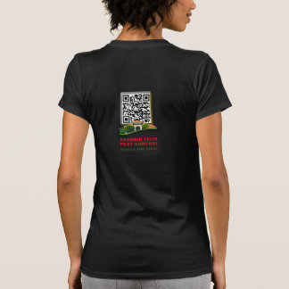 Camiseta Camisa-T feminina (KFPC QR)Atualizada