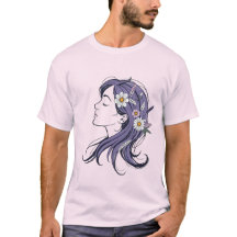 Camisa-T feminina para boho e estilo estético