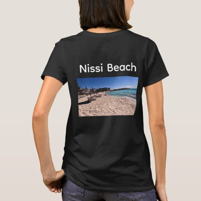 Camiseta Camisa-T feminina (praia de Nissi, Ayia Napa) (Verso)