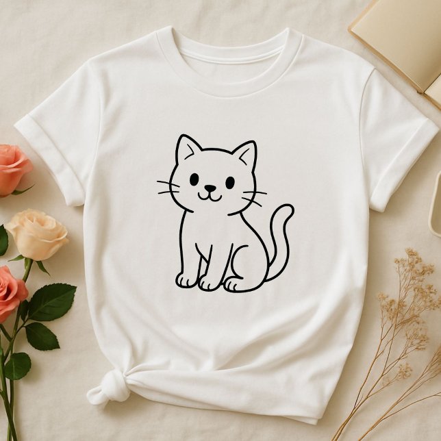 Camiseta Camisa-T Gatos - Roupa Artística Para Rato De Gato (Criador carregado)