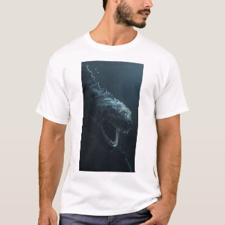 Camiseta Camisa-T Gigante Monstro Do Mar De 1000 Metros De