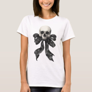 Camiseta Camisa-T Gótica Arco de Caveira Coquette