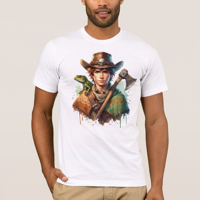 Camiseta Camisa-T Gótica de Espinhos e Rosas (Frente)