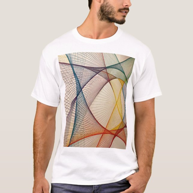 Camiseta Camisa-T Gráfica abstrato (Frente)