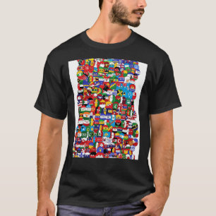 Camiseta Camisa-T Gráfica de Campo