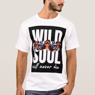 Camiseta Camisa-T Gráfica De Olhos-Almas Selvagens Bold S