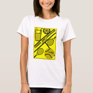 Camiseta Camisa-T Gráfica Do Jogador De Tênis