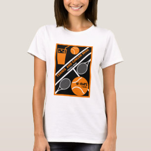 Camiseta Camisa-T Gráfica Do Jogador De Tênis