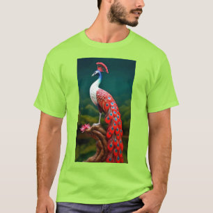 Camiseta "Camisa-T Gráfica Pavão-Limão Vibrante - Embrace E