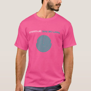 Camiseta Camisa-T Gráfica Pontos e Loops Estereolab