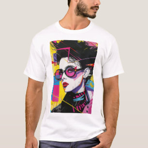 Camiseta Camisa-T Gráfica Pop de Cultura Retroativa dos ano
