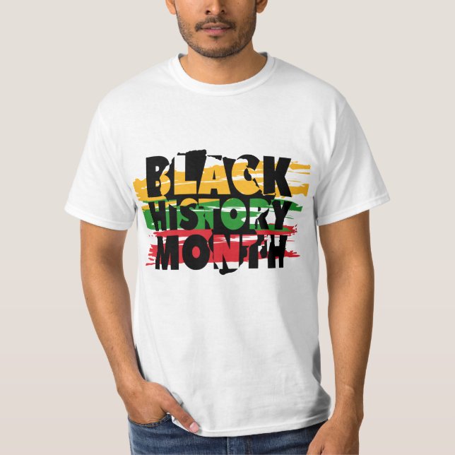 Camiseta Camisa-T Homens Homens de História Negra (Frente)