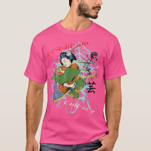 Camiseta Camisa-T Kimono Samurai da Geisha Kawaii