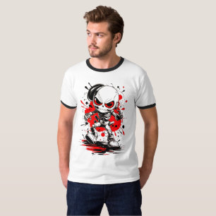 Camiseta Camisa-T legal do esqueleto do Manga Robot