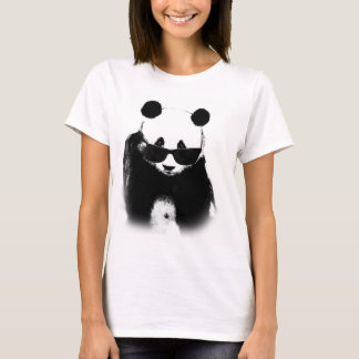 Camiseta Camisa-T legal Panda Vestindo Óculos-de-sol