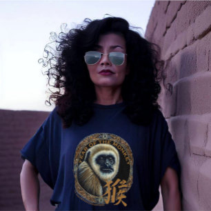 Camiseta Camisa-T "Macaco" Zodiaca Chinesa