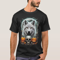 Camisa-T Majestosa Do Lobo Branco - Místique Ligad