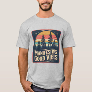 Camiseta Camisa-T "Manifesto das boas vibrações" inspirada