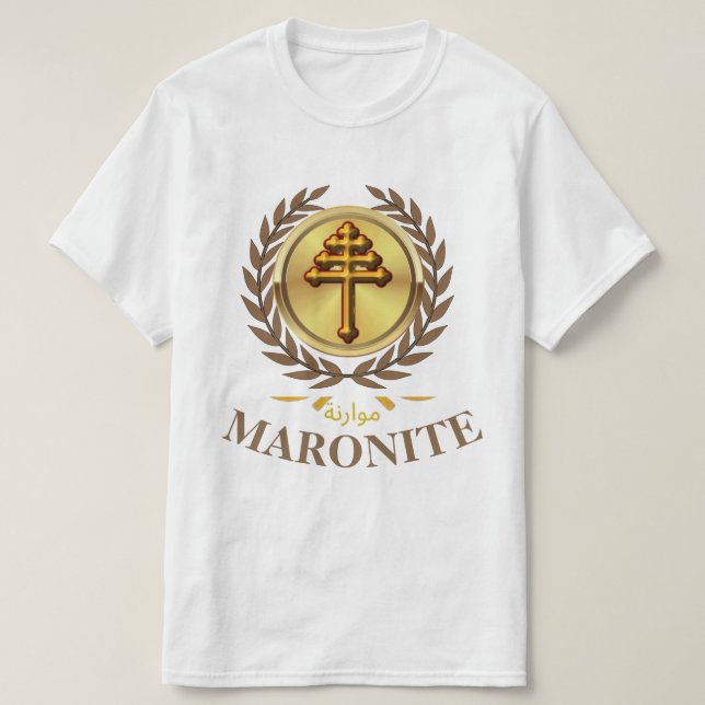Camiseta Camisa-T MARONITE (Cruz Oficial) (Frente do Design)