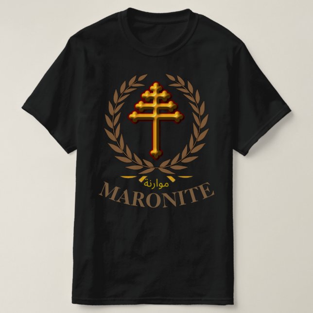 Camiseta Camisa-T MARONITE (Cruz Oficial) (Frente do Design)