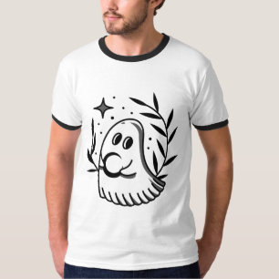 Camiseta Camisa-T masculina com logotipo preto e Cinza de C