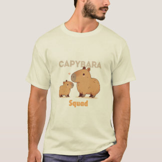 Camiseta Camisa-T Minimalista Capybara Silhouette