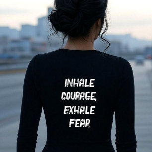 Camiseta Camisa-T Motivacional de Capa Longa