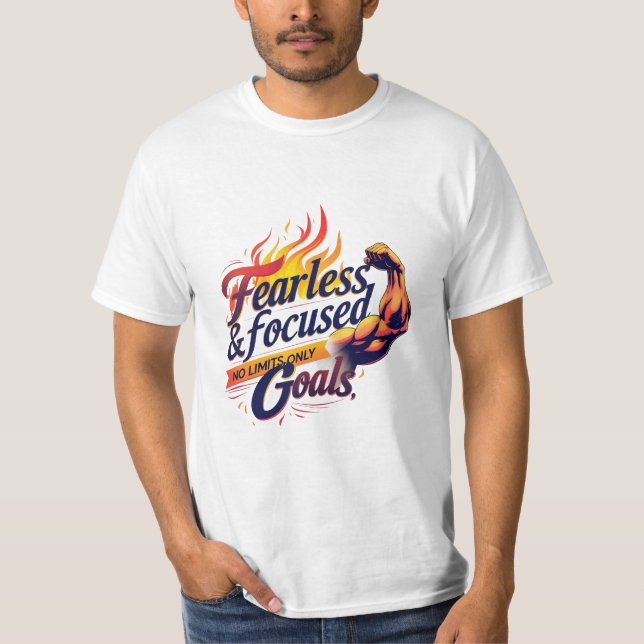 Camiseta Camisa-T motivacional dos homens (Frente)