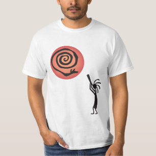 Camiseta Camisa-T Nativa Cobra Americana Moon Kokopelli