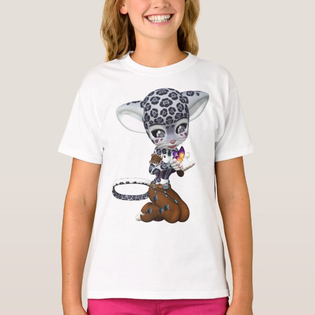 Camiseta Camisa-T nativa do leopardo-da-neve (Frente)