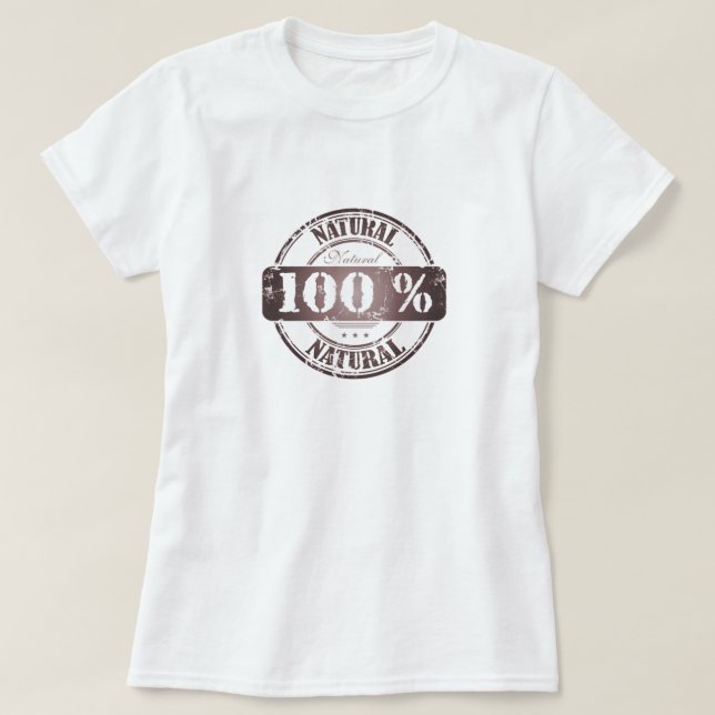 Camiseta Camisa-T natural de 100% (Frente do Design)