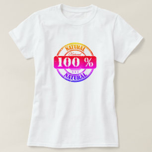 Camiseta Camisa-T natural de 100%
