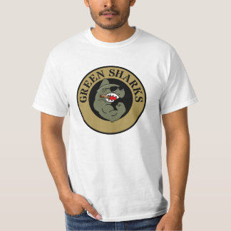 CAMISETA CAMISA-T NORMALIZADA DE TUBARÕES VERDE