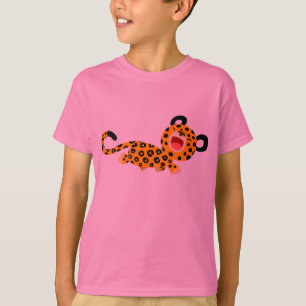 Camiseta Camisa-T para crianças leopardo lindas