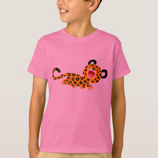 Camiseta Camisa-T para crianças leopardo lindas