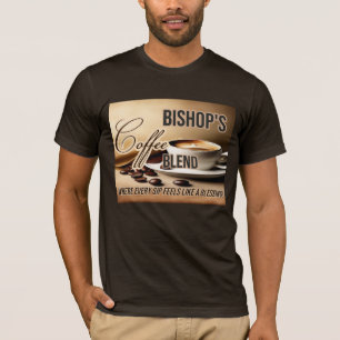 Camiseta Camisa-T personalizada de mistura de café do Bispo