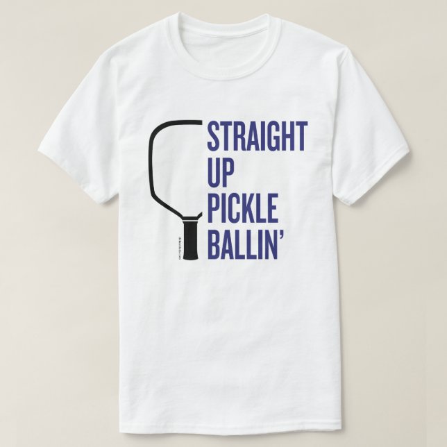 Camiseta Camisa-T "Pickleball em Hetero Superior" (Frente do Design)